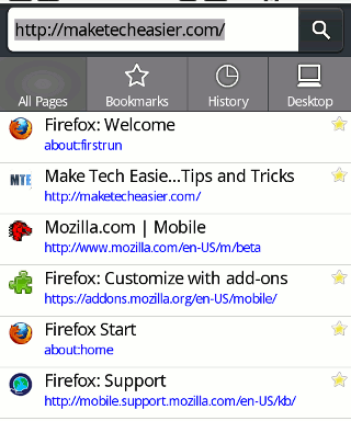 Firefox-Android-AwesomeBar