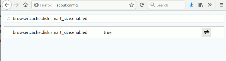 Firefox Включить разумный размер кэша