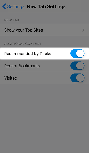 рекомендации Firefox-Mobile-Disable Pocket