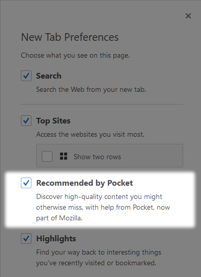 Firefox-Pocket-отключить-рекомендовать