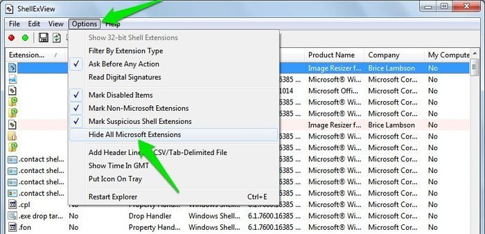 fix-windows-explorer-сбой-скрыть-microsoft-extensions