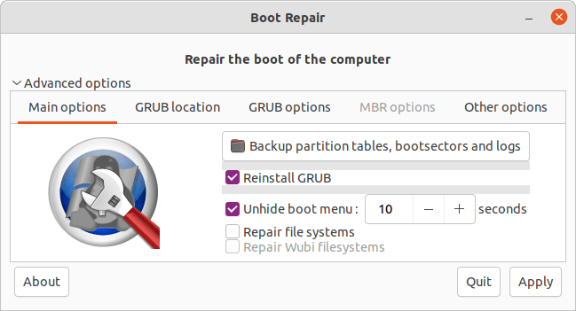 Исправить Windows Mbr 17 Boot Repair Advanced