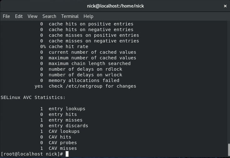 Очистка кэша DNS NSCD