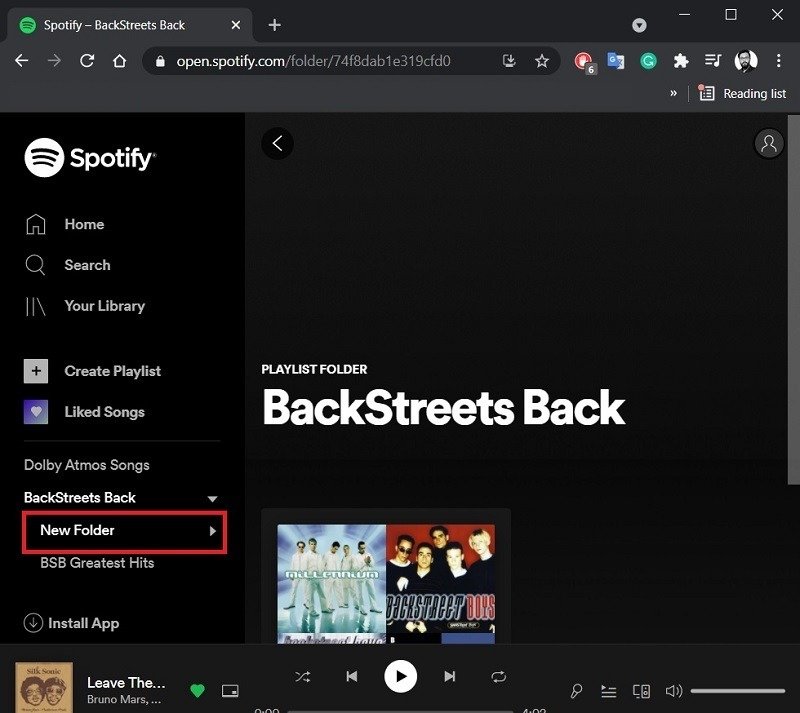 Папка внутри папок Spotify