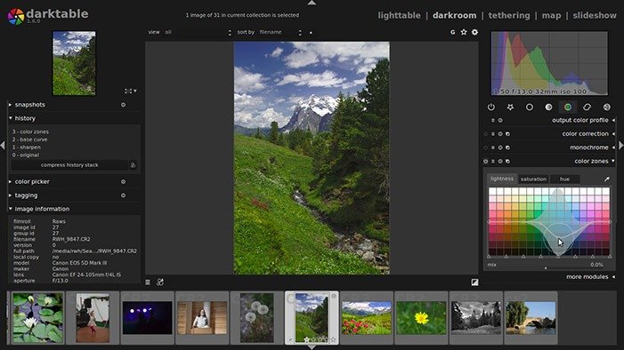 Бесплатная и дешевая замена Lightroom Darktable