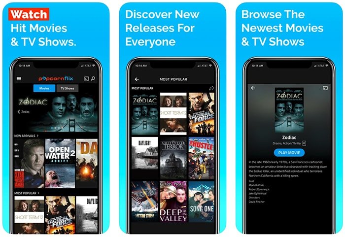 Бесплатные приложения для просмотра фильмов для iPhone Popcornflix
