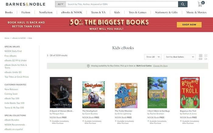 Бесплатные сайты Скачать электронные книги Barnes Noble Kids