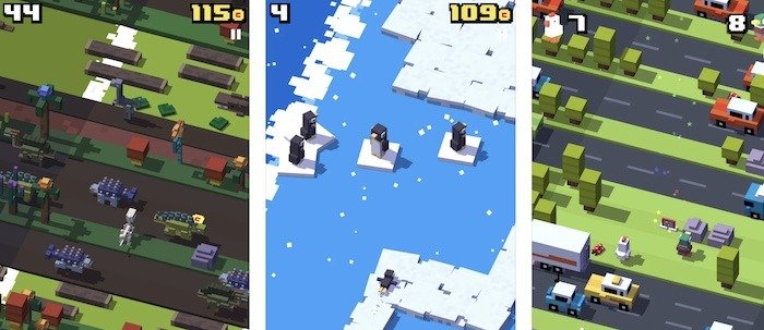 Веселые оффлайн игры на телефоне Crossy Road