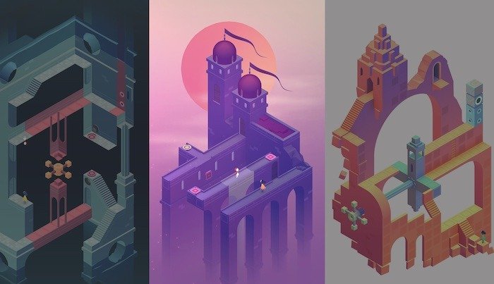 Веселые оффлайн игры на телефоне Monument Valley Two