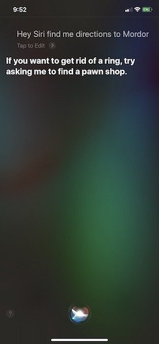 Забавные вещи, которые спросите у Siri для детей Властелин колец