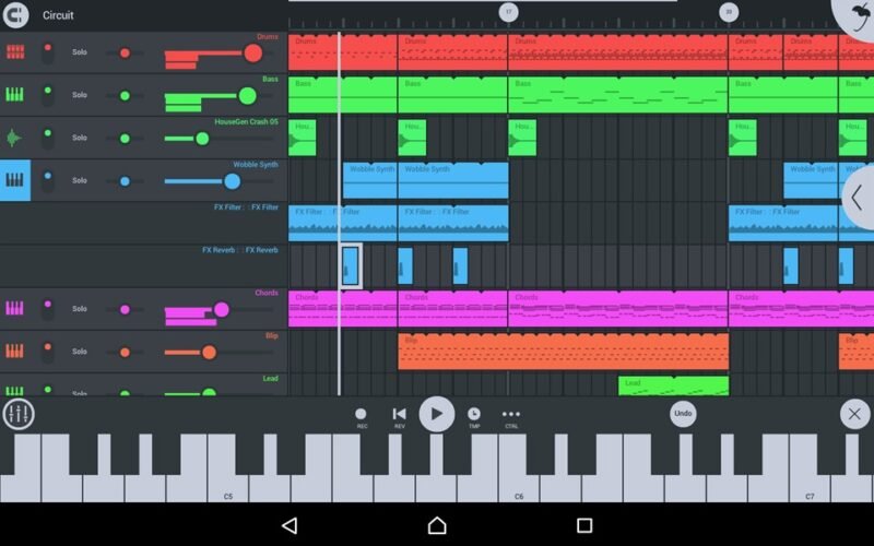 Приложение FL Studio Mobile имеет функцию просмотра.