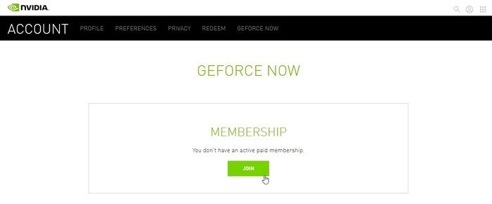 Geforce Now Стриминг игр Учетная запись Nvidia