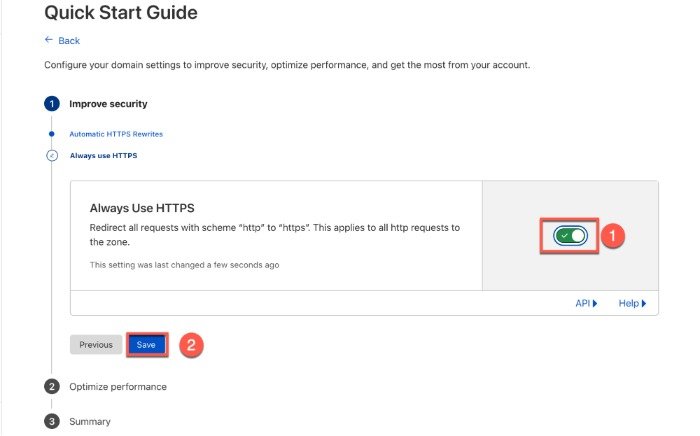 Получите бесплатный SSL Cloudflare Всегда используйте HTTPS