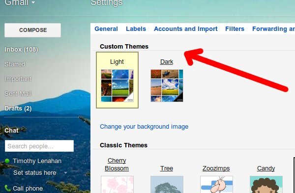 Gmailthemes-пользовательские-темы
