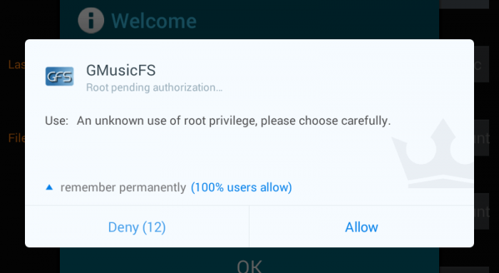 gmusicfs-android-root-access-window