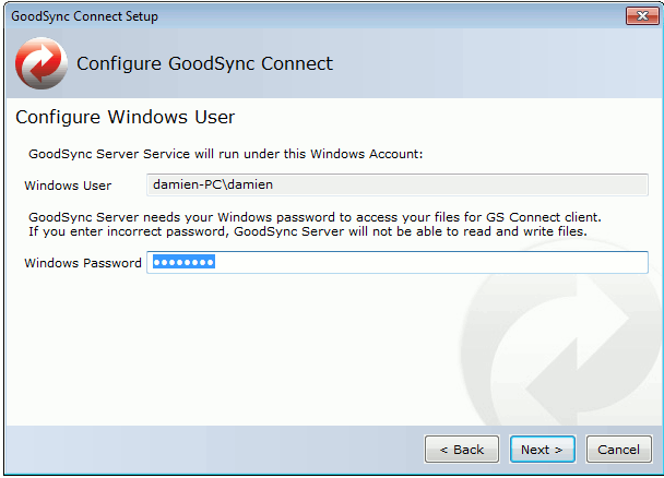 Goodsync-введите-пароль-Windows