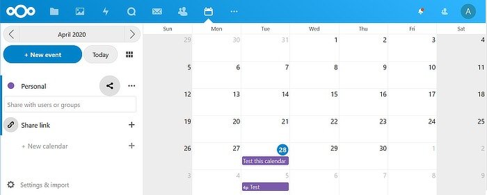 Альтернативы календарю Google Календарь Nextcloud