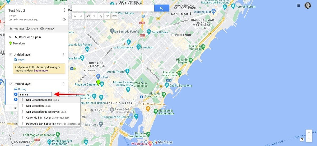 Добавление пунктов назначения в «Мои карты» от Google Maps.