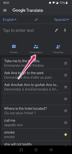Руководство по Google Translate для мобильных устройств Начать разговор