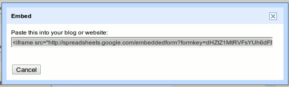 код для встраивания документов Google