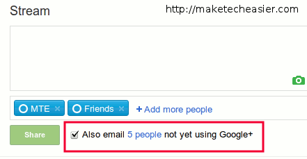 googleplus-отправить электронную почту