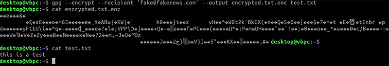 Вывод шифрования файла Gpg Linux