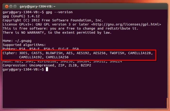 gpg-список-шифров