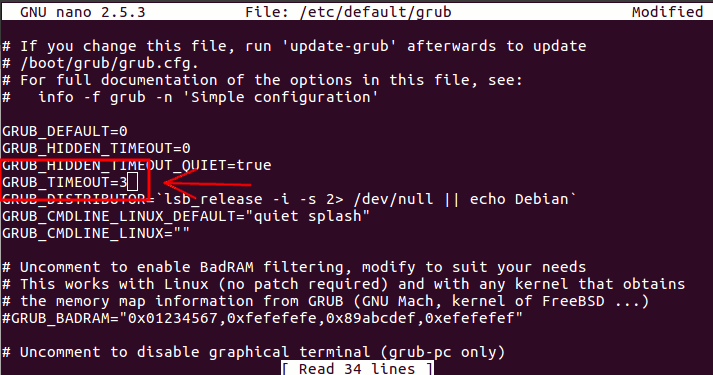 grub-grub-таймаут-время