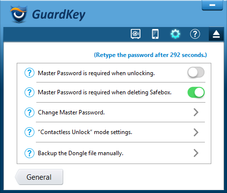 Расширенные настройки GuardKey.