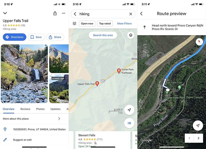 Лучшие приложения для пеших прогулок для Iphone Google Maps