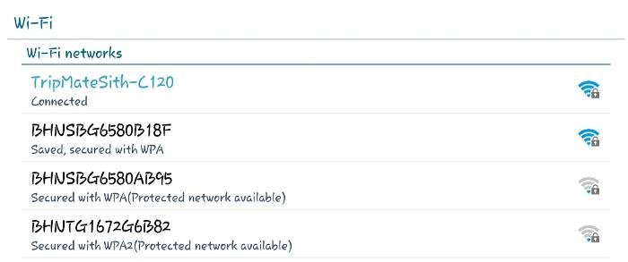 Подключитесь к SSID TripMateSith-XXXX.