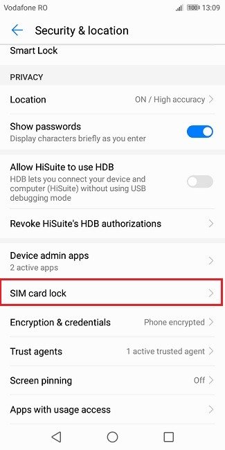 Как изменить блокировку SIM-карты Android 8