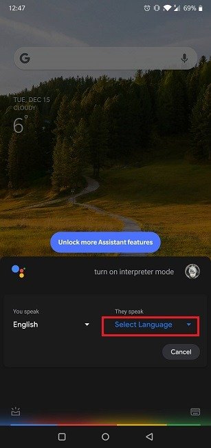 Как переводчик Google Assistant выбирает язык