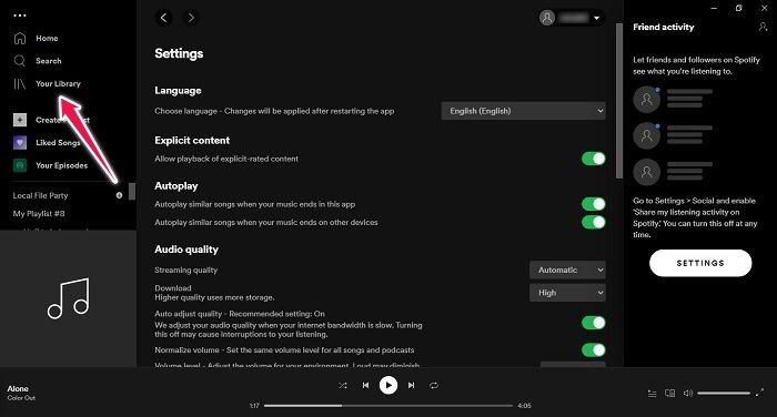 Как добавить локальные файлы Spotify Desktop в вашу библиотеку