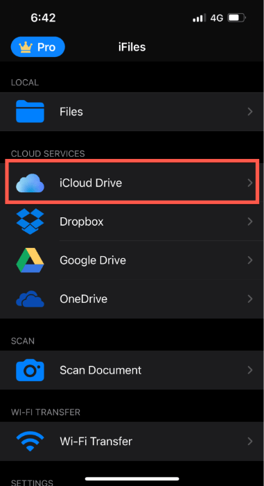 Как изменить расширение файла на Iphone, откройте Icloud Drive