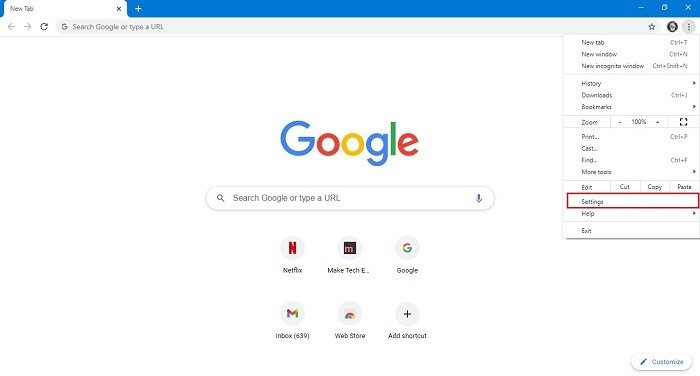 Как изменить фоновые настройки поиска Google Chrome