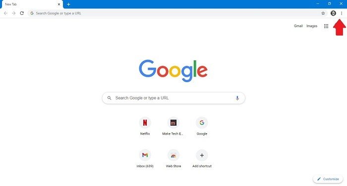Как изменить фон поиска Google Трехточечное меню Chrome