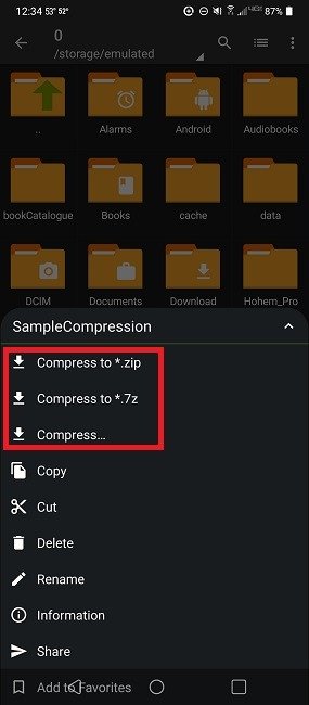 Как сжимать и извлекать файлы на Android с помощью Zarchiver Compress