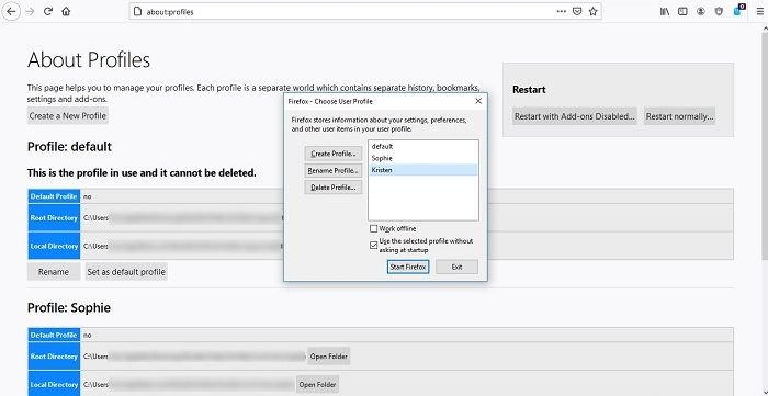 Как создать новые профили пользователей Firefox Chrome Легко выбрать профиль пользователя