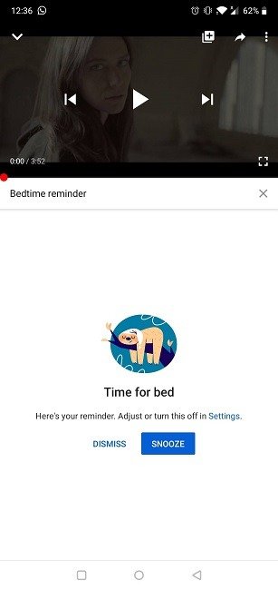 Как сократить время использования YouTube для оповещения о постели