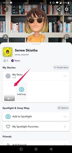 Как удалить материалы в просмотре историй Snapchat