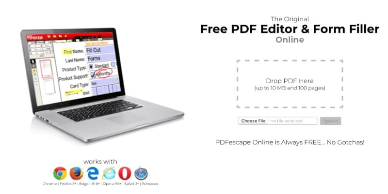 Как редактировать PDF-файлы на рабочем столе онлайн-инструменты Pdfescape