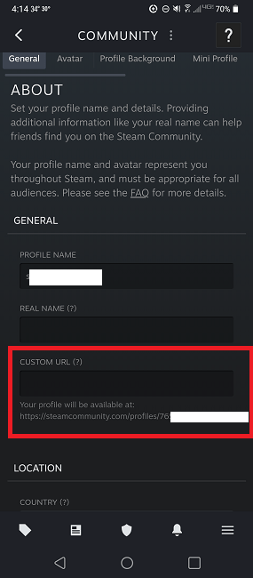 Как найти свой мобильный профиль Steam Id. Редактировать URL-адрес
