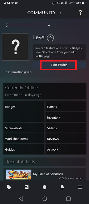 Как найти свой мобильный профиль Steam Id Редактировать