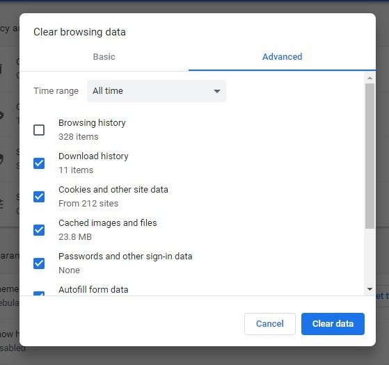 Как исправить ошибку Err Cache Miss в Chrome Clear Data