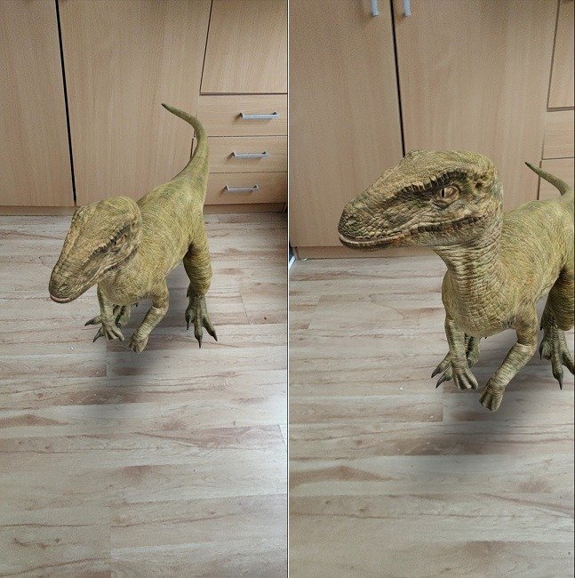 Как Google 3D-объекты динозавров в окружающей среде
