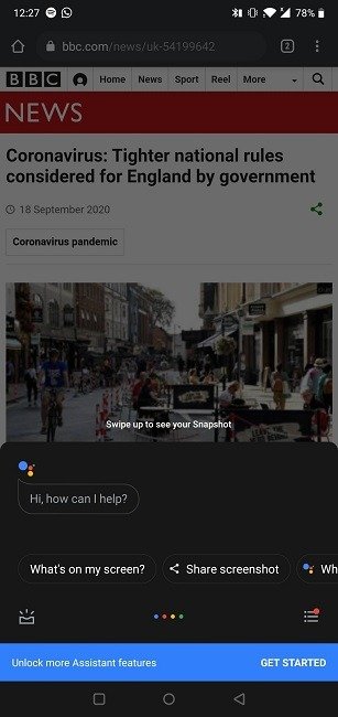 Как Google Assistant прочитать статью в браузере