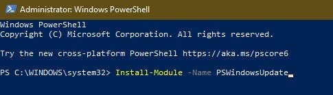 Как скрыть обновления с помощью Powershell в модуле Powershell Windows 10