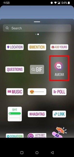 Как сделать стикер аватара в Instagram аватар