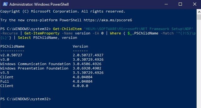 Как установить Net Framework 20 30 35 в Windows 10 Powershell